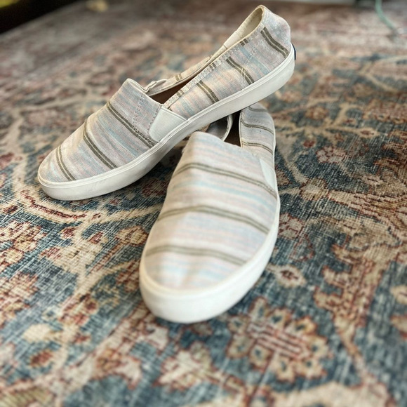 Keds Shoes - Keds Slip On Multi Stripe Canvas Shoe S : 10